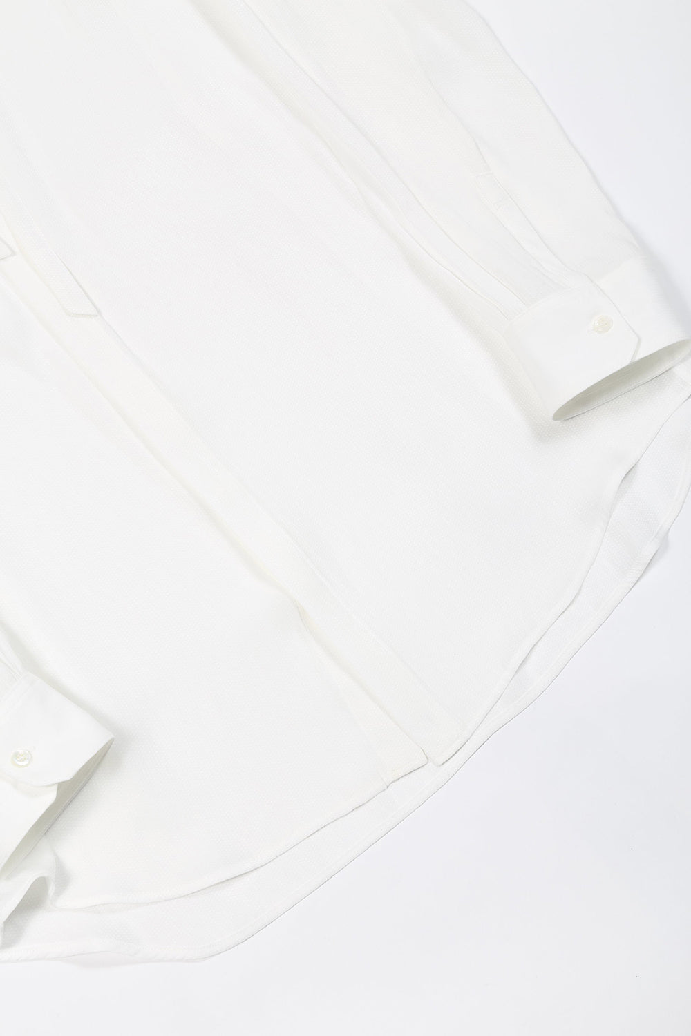 Dechine Stripe Jacquard Regular shirt with Ribbon Off White
