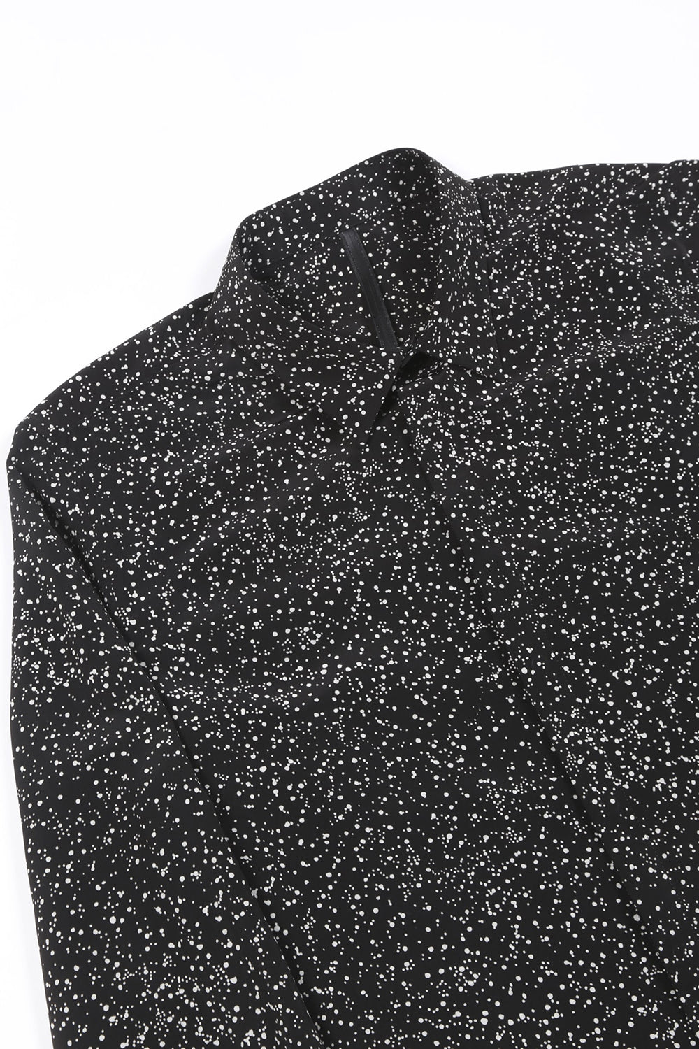 Dechine Random Dot print Ribbon Regular shirt Black × Off White