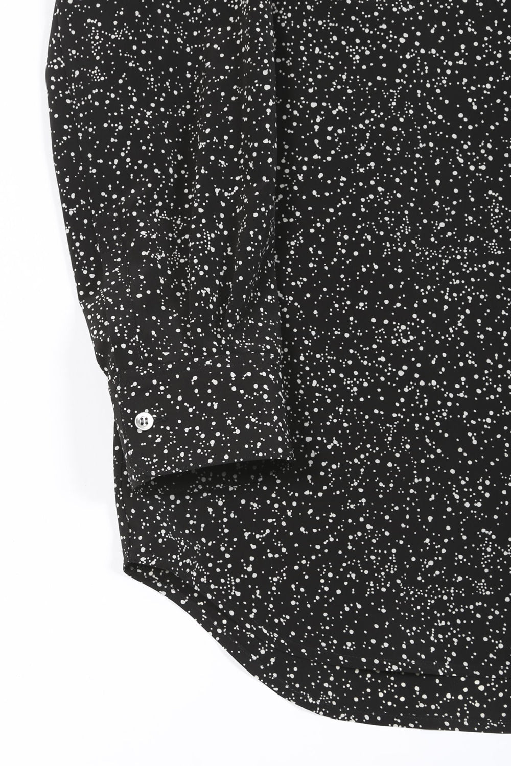 Dechine Random Dot print Ribbon Regular shirt Black × Off White