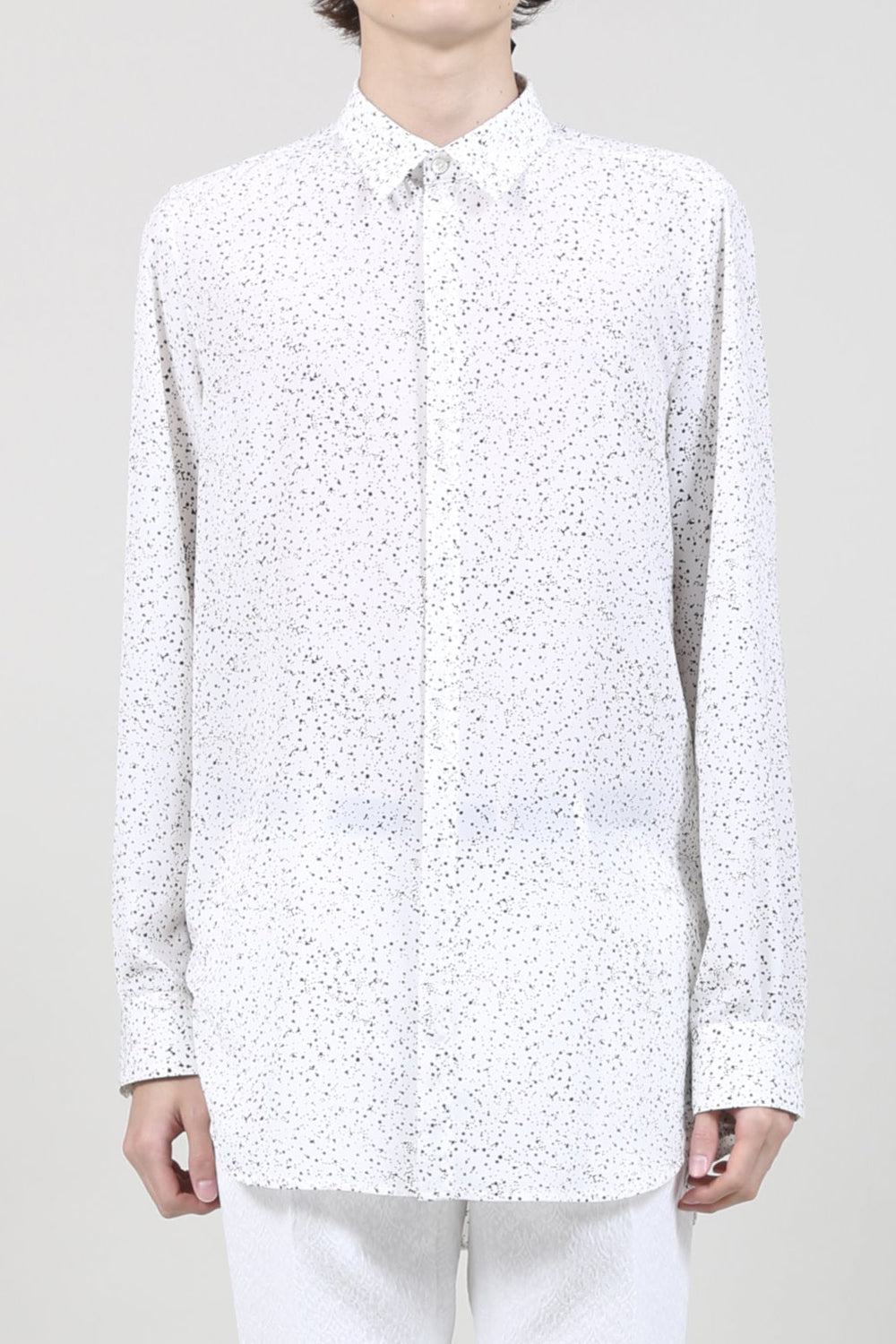 Dechine Random Dot print Regular Shirt Off White × Black