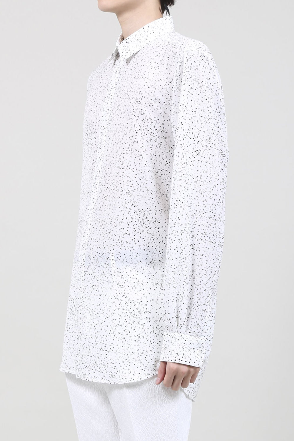 Dechine Random Dot print Regular Shirt Off White × Black