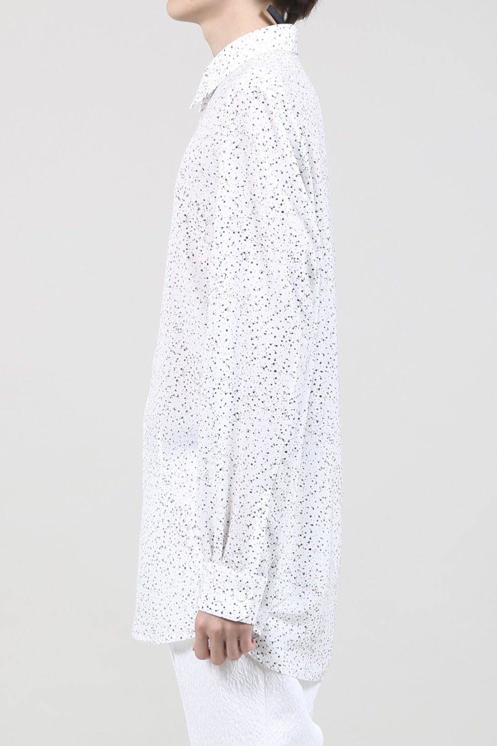 Dechine Random Dot print Regular Shirt Off White × Black