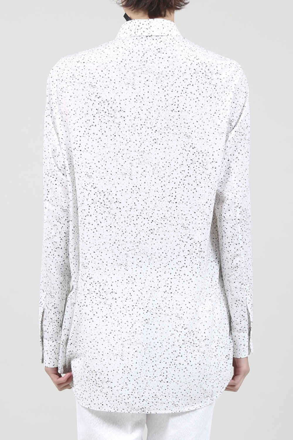 Dechine Random Dot print Regular Shirt Off White × Black