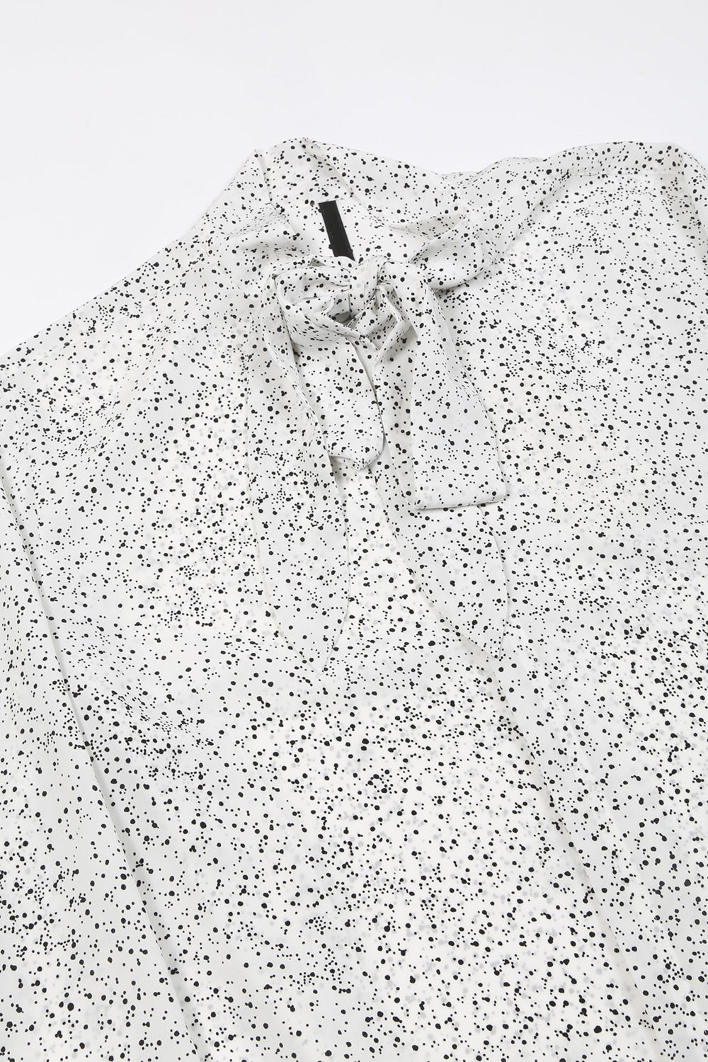 Dechine Random Dot print Ribbon Shirt Off White × Black