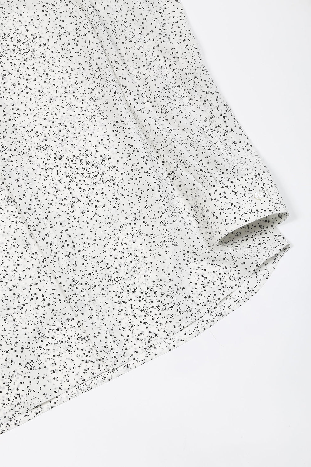 Dechine Random Dot print Ribbon Shirt Off White × Black