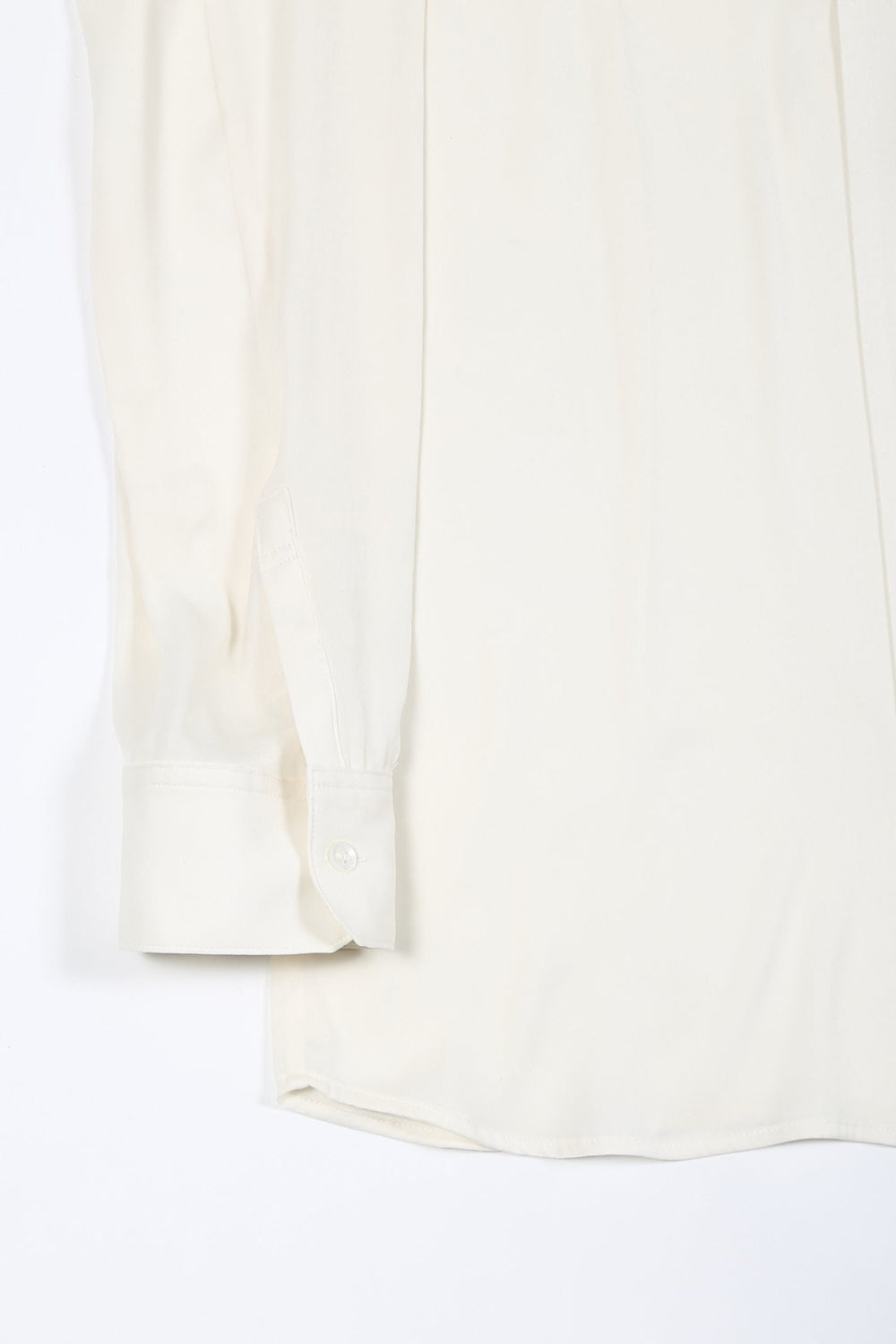 Clair satin Ribbon shirt Cream