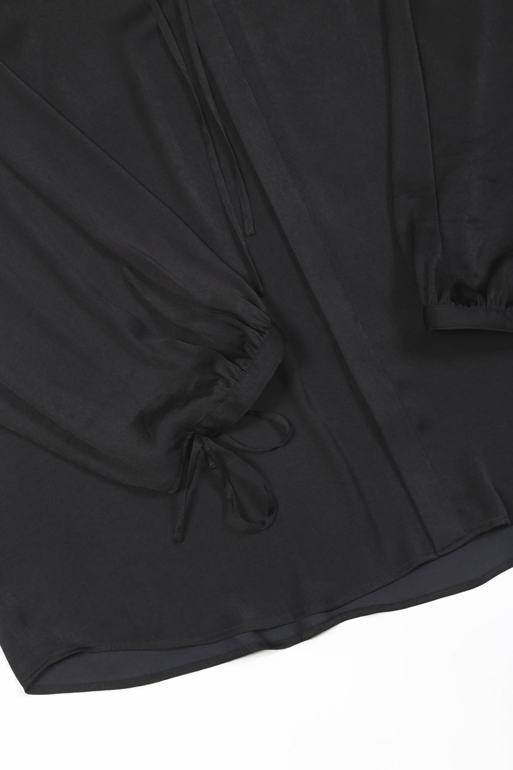 Clair satin Smock shirt Black