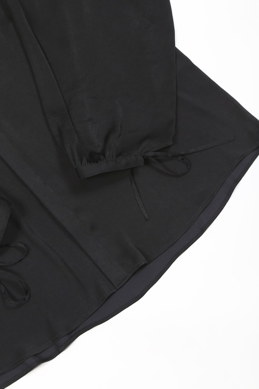 Clair satin Smock shirt Black