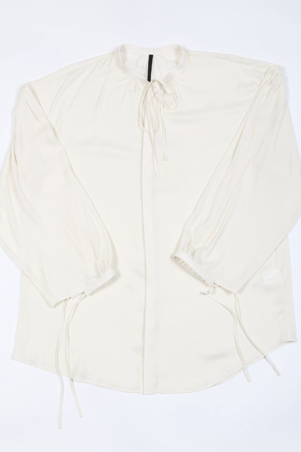 Clair satin Smock shirt Cream