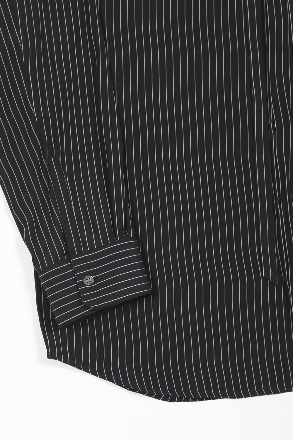 Dechine Stripe Jacquard Regular shirt with Ribbon Black × Off White