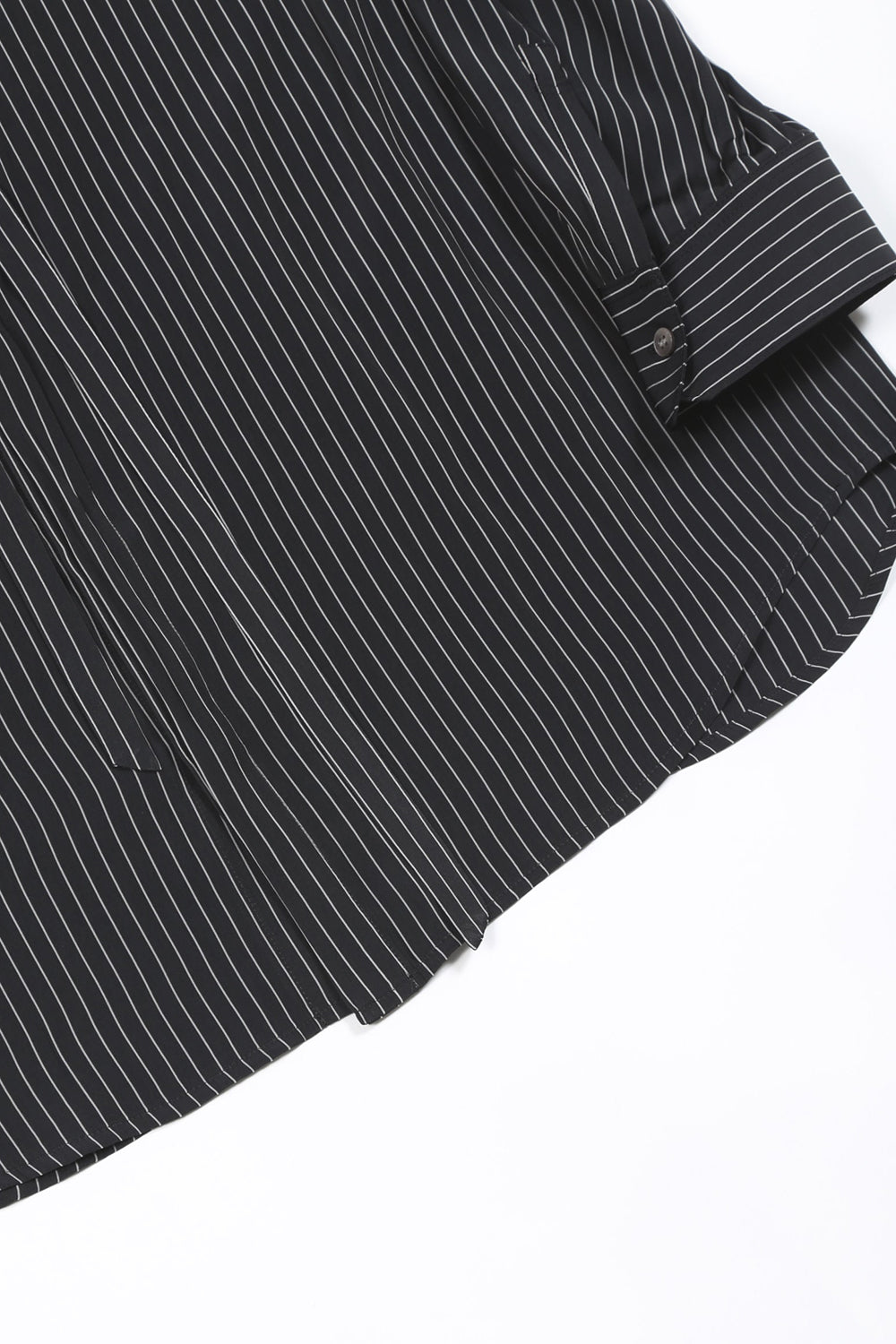 Dechine Stripe Jacquard Regular shirt with Ribbon Black × Off White