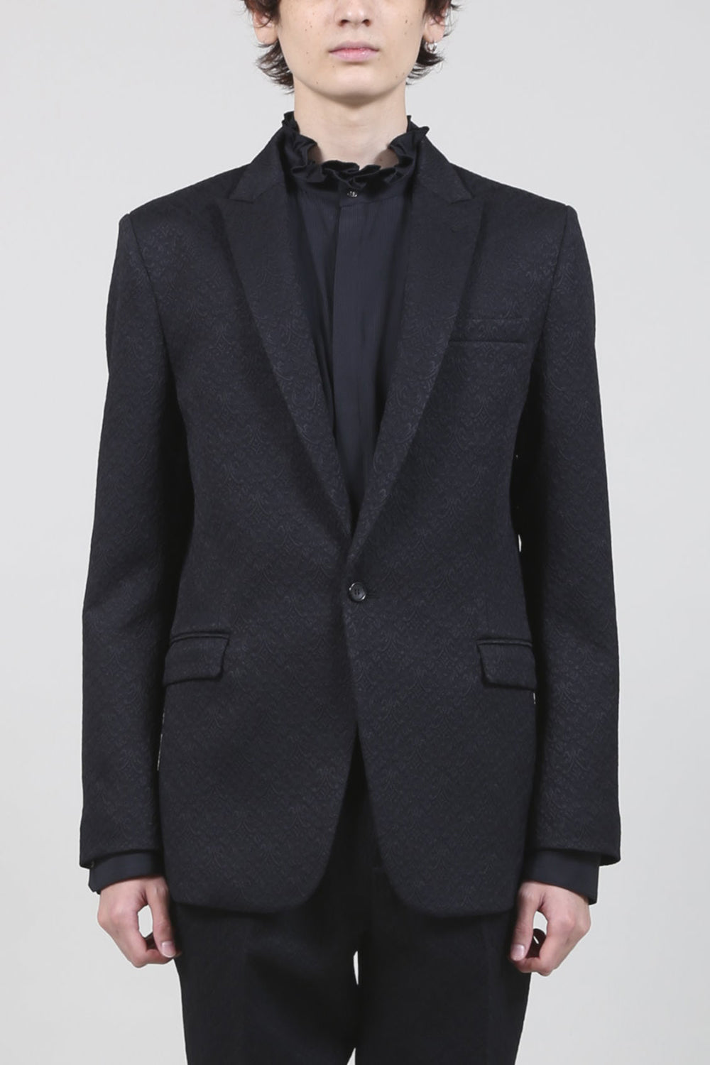 Ornament Jacquard 1B Jacket Black