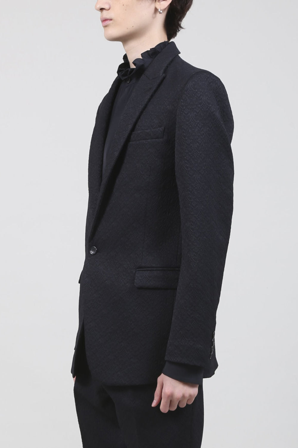 Ornament Jacquard 1B Jacket Black
