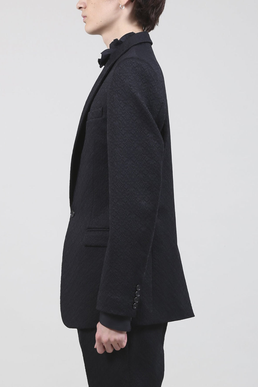 Ornament Jacquard 1B Jacket Black