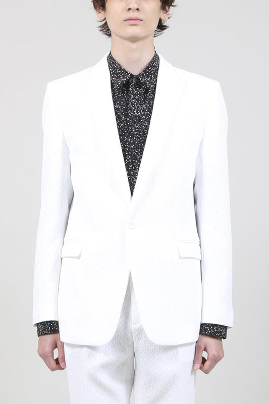 Ornament Jacquard 1B Jacket Off White