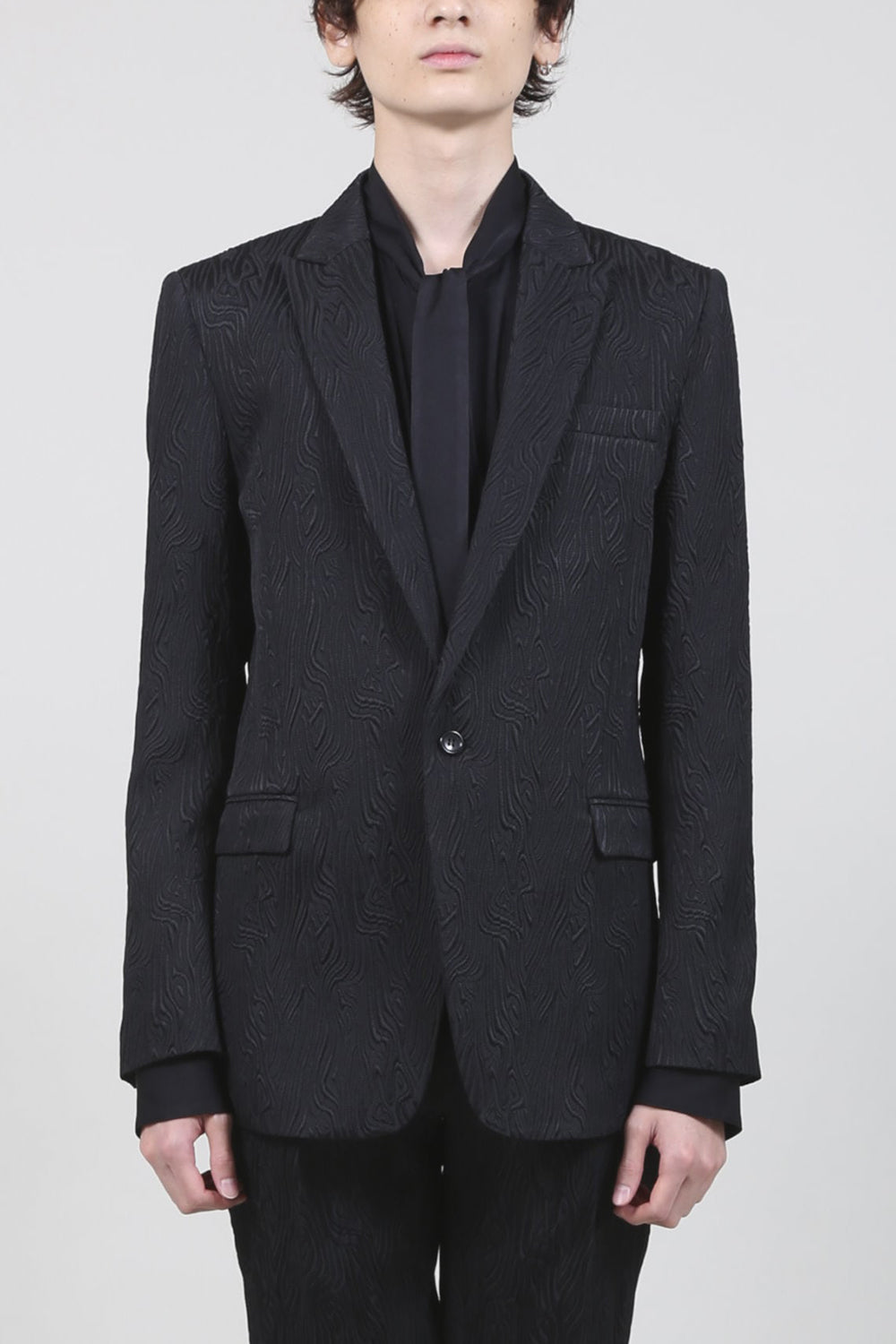 Bark jacquard 1B Jacket Black