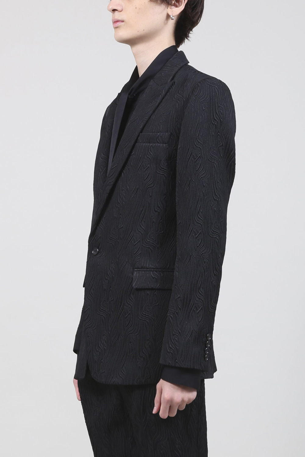 Bark jacquard 1B Jacket Black