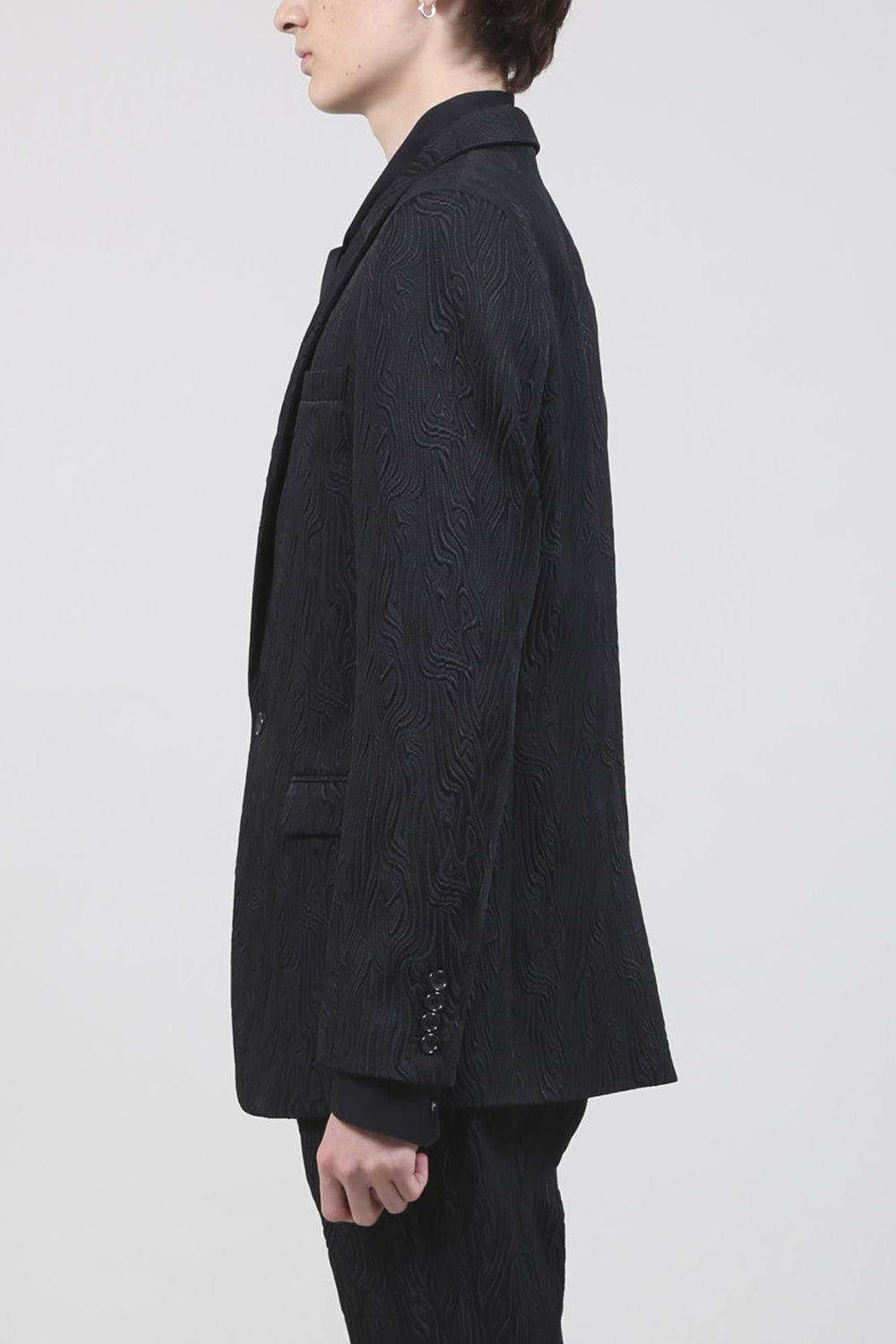 Bark jacquard 1B Jacket Black