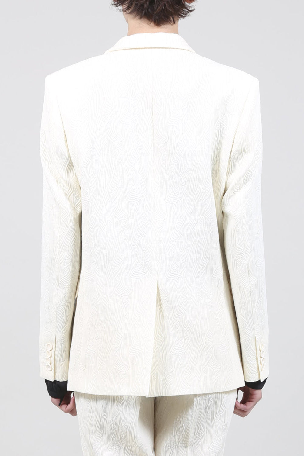 Bark jacquard 1B Jacket Cream