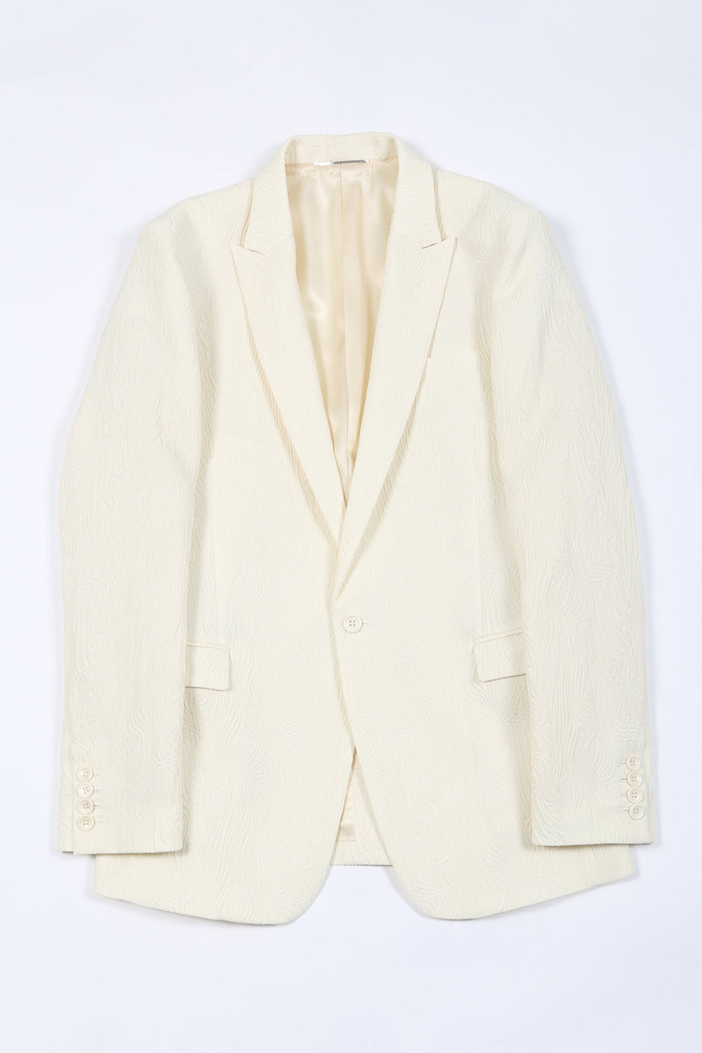 Bark jacquard 1B Jacket Cream