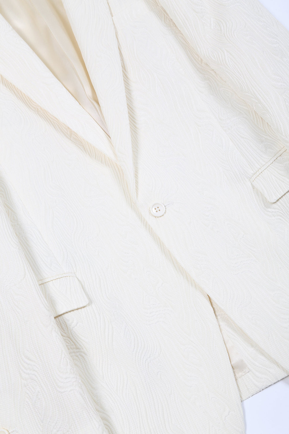 Bark jacquard 1B Jacket Cream