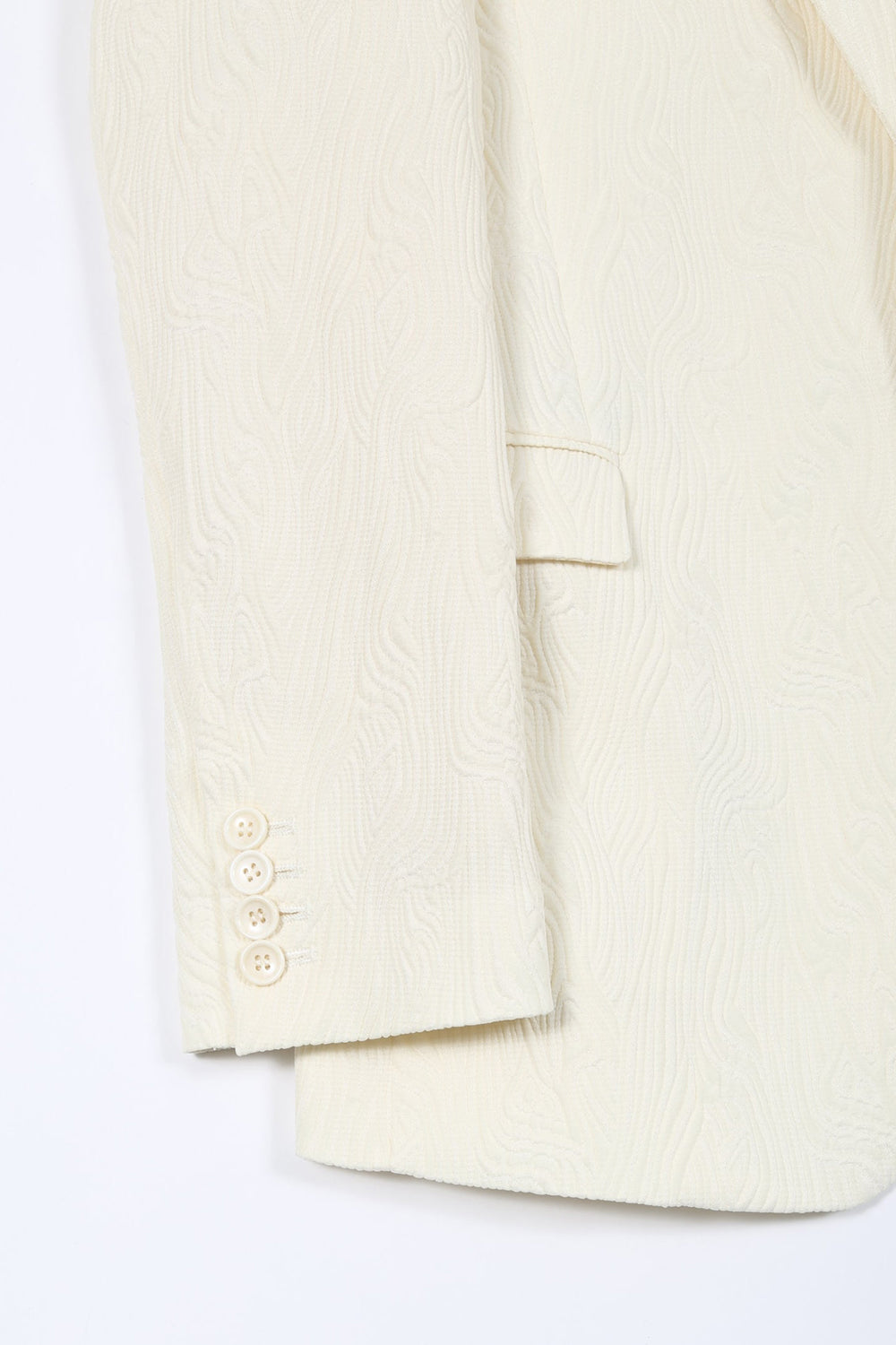 Bark jacquard 1B Jacket Cream