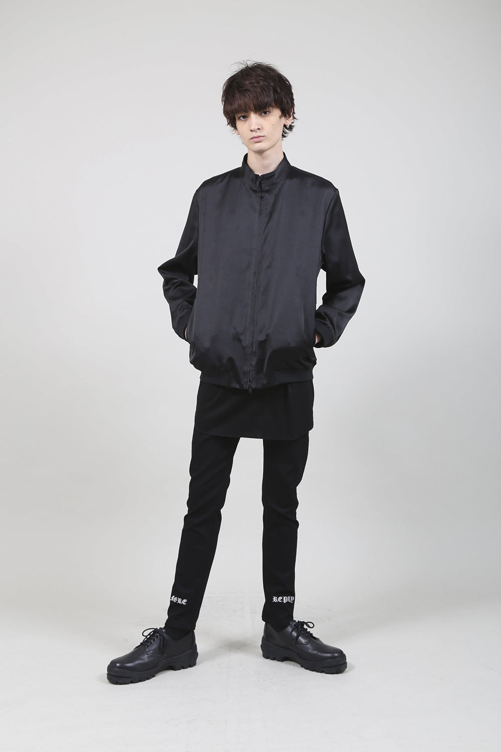 T/R Satin Zip Up Blouson