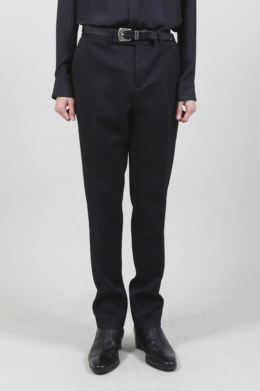 Ornament Jacquard Pants Black