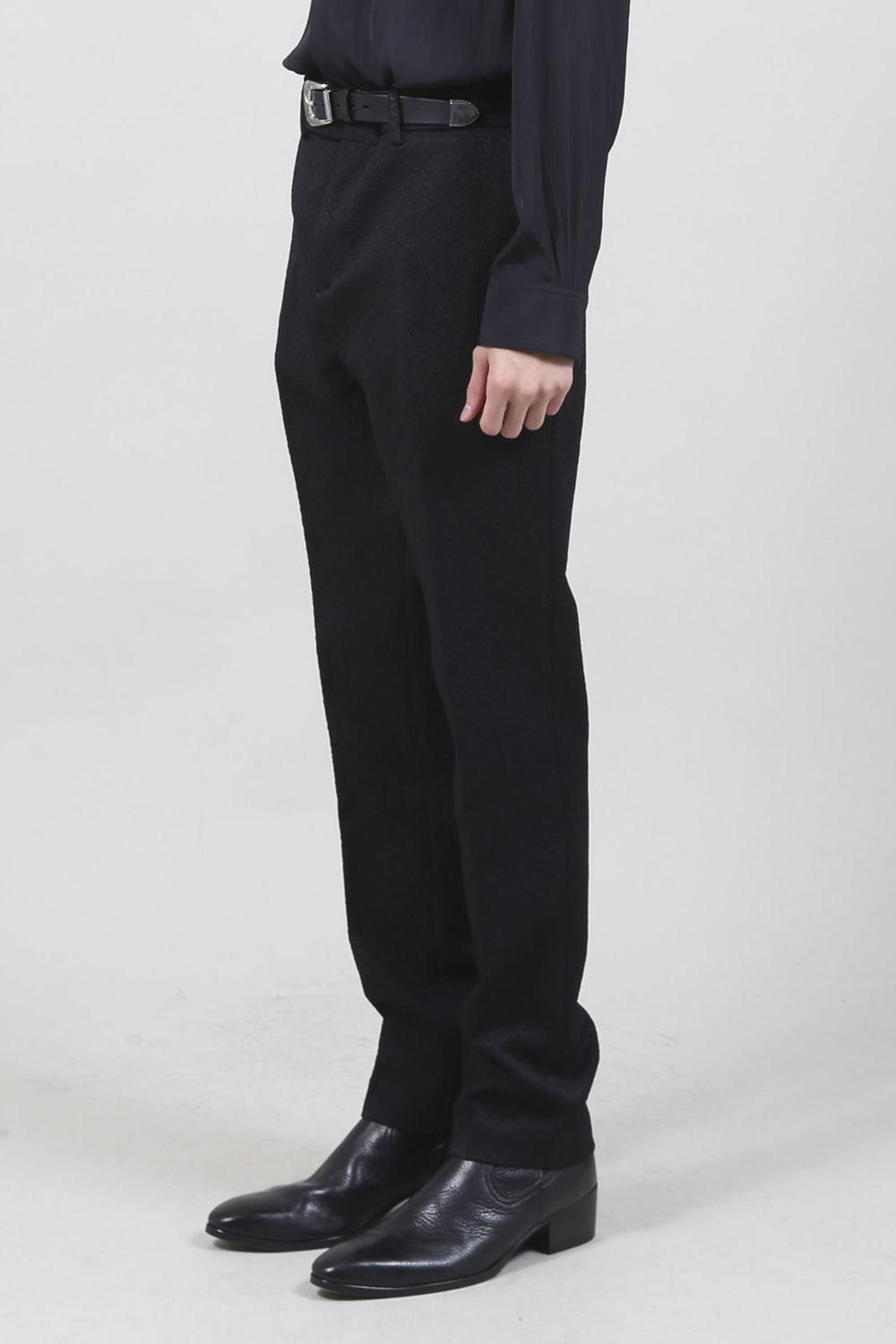 Ornament Jacquard Pants Black