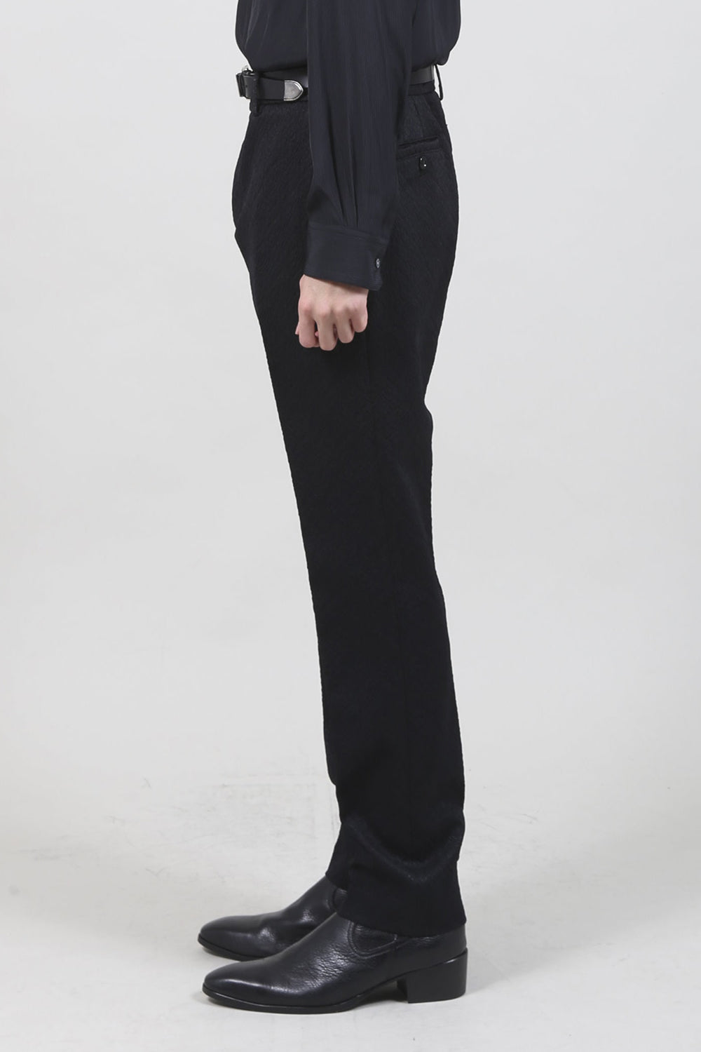 Ornament Jacquard Pants Black