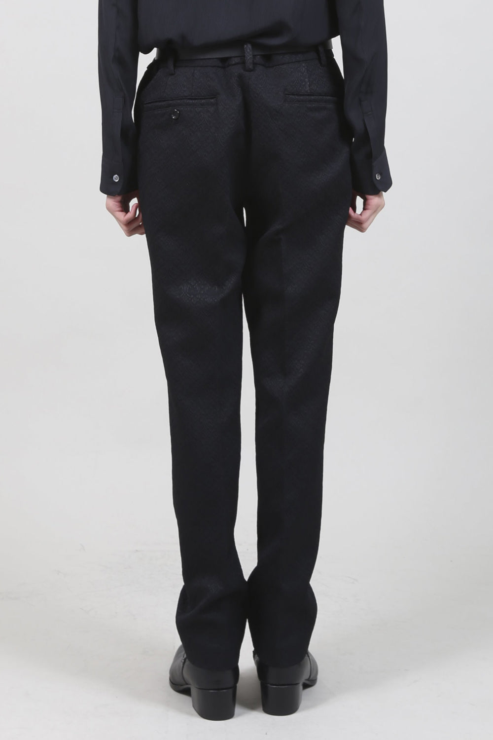 Ornament Jacquard Pants Black