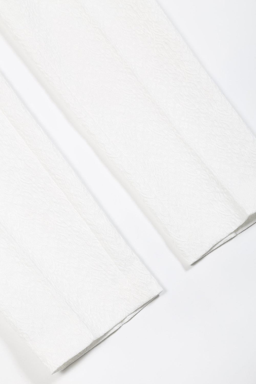 Ornament Jacquard Pants Off White