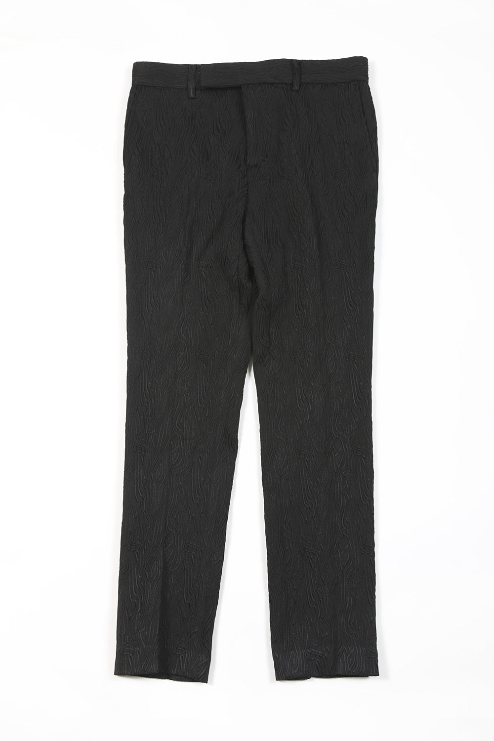 Bark jacquard Pants Black