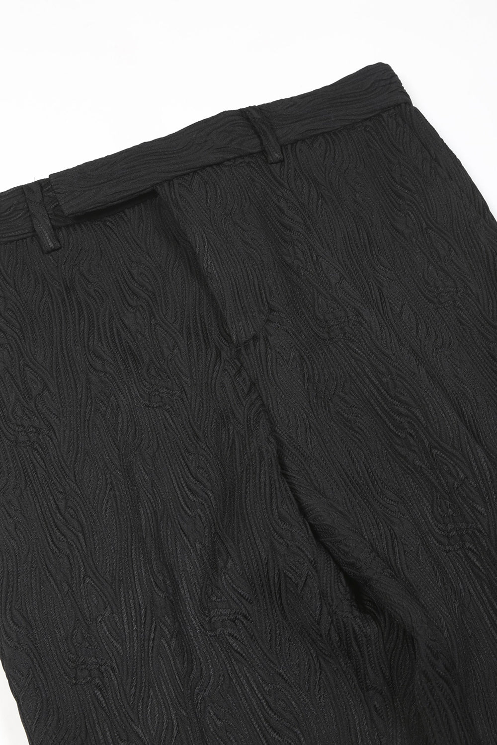 Bark jacquard Pants Black