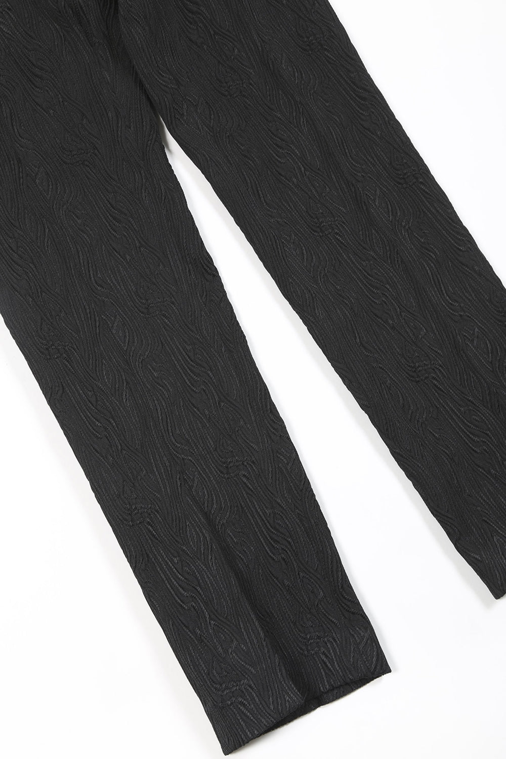 Bark jacquard Pants Black