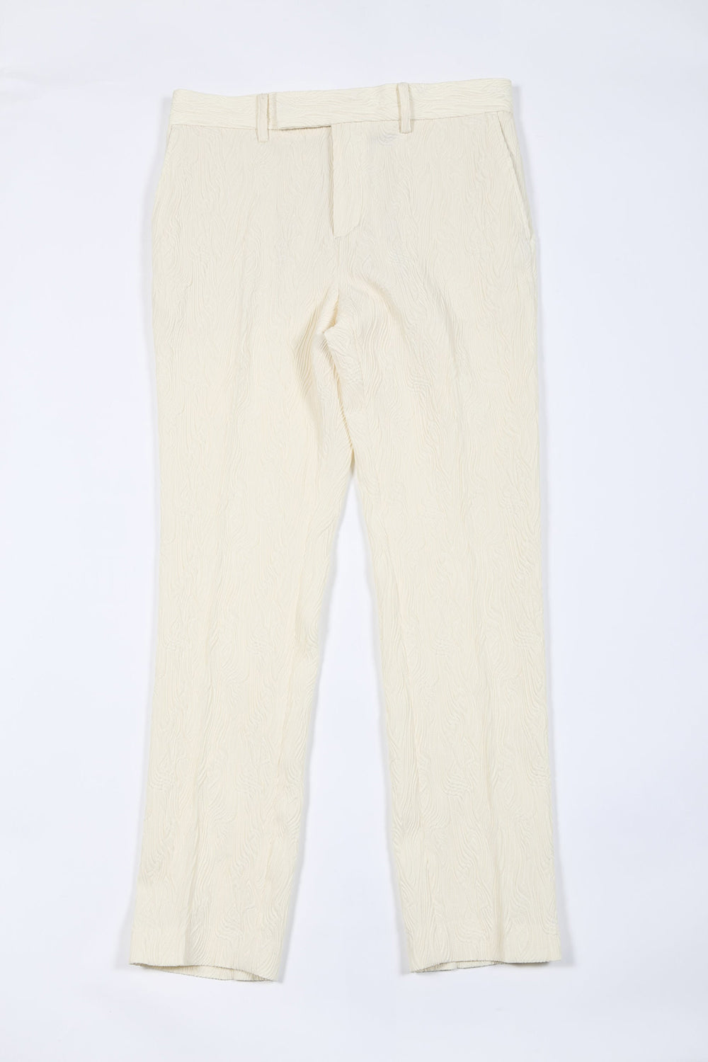 Bark jacquard Pants Cream