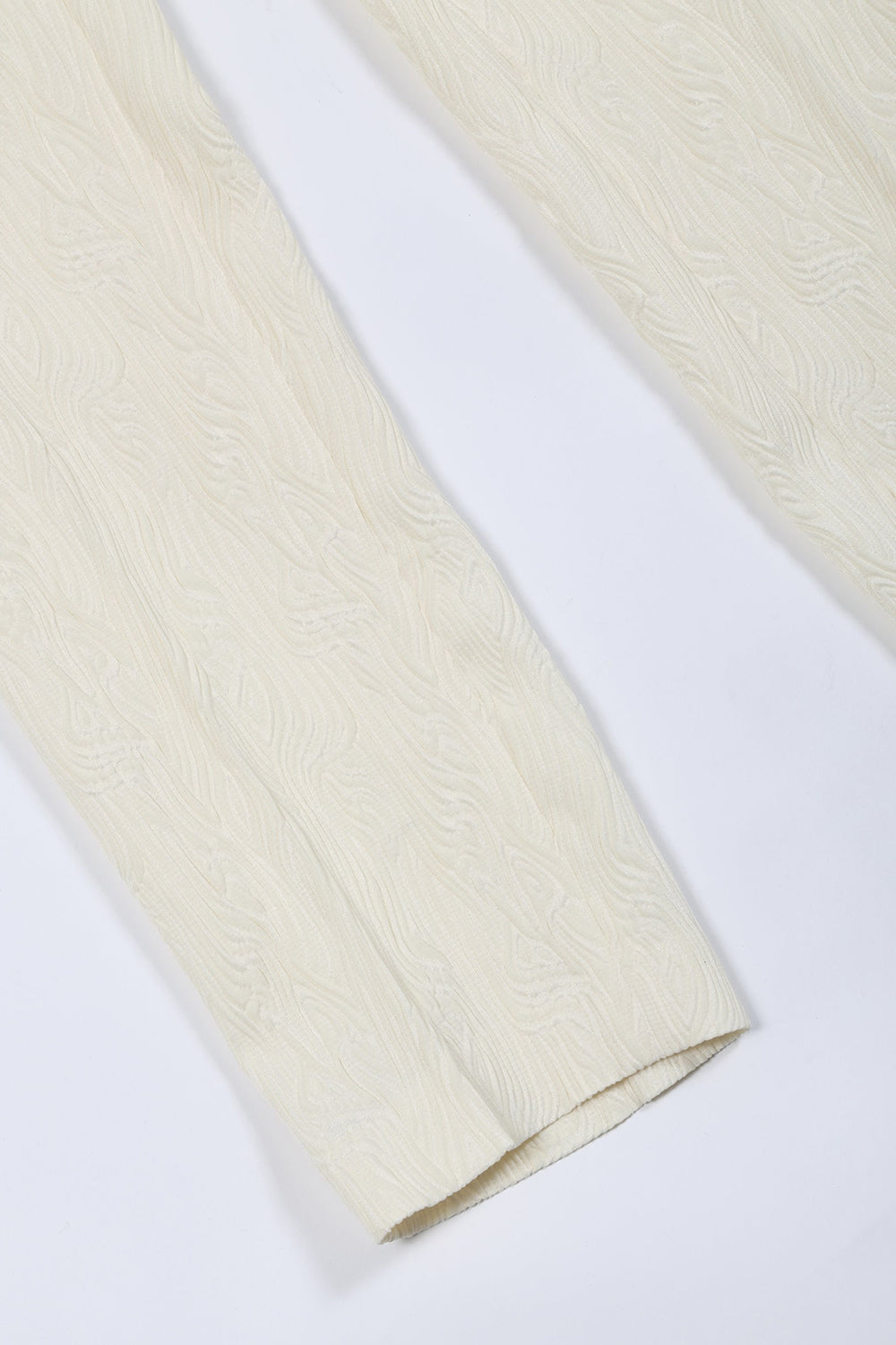 Bark jacquard Pants Cream