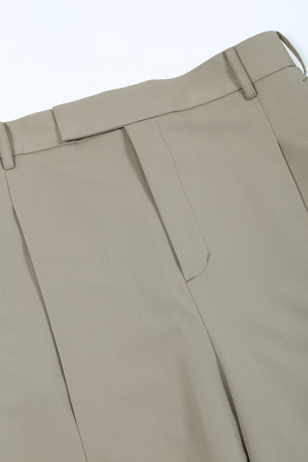 T/R Dry gabardine Stretch Tuck Wide pants Beige