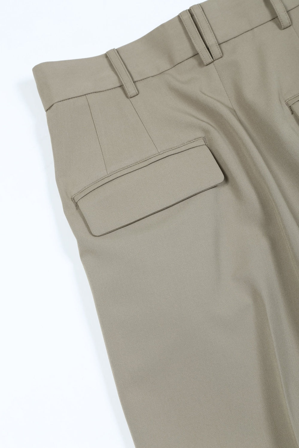 T/R Dry gabardine Stretch Tuck Wide pants Beige