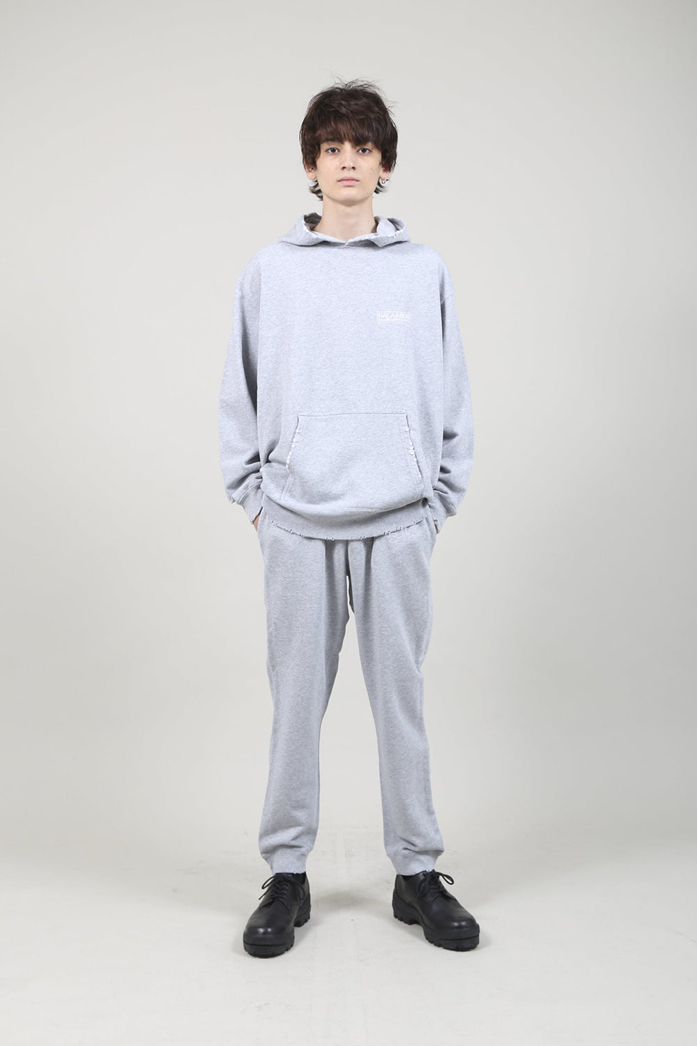 Middle Fleece Damage Sweat Pants Heather Gray