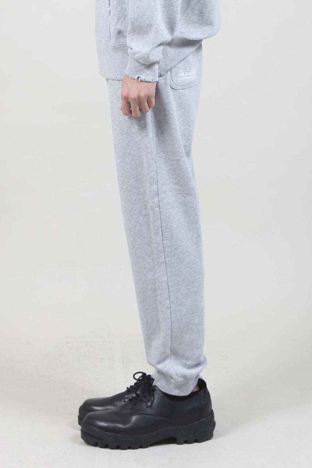 Middle Fleece Damage Sweat Pants Heather Gray