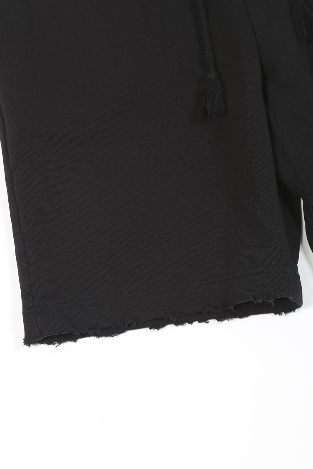 Middle Fleece Damage Sweat Shorts Black