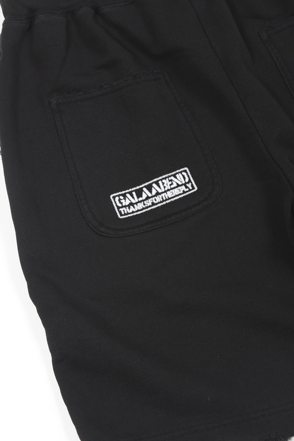 Middle Fleece Damage Sweat Shorts Black