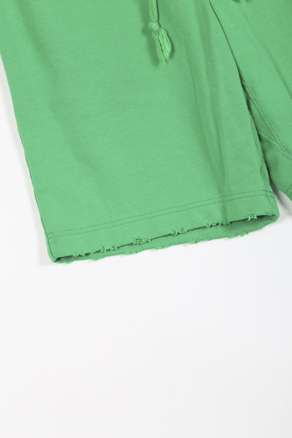 ミドル裏毛 ダメージ スウェット ショーツ ブライト グリーン