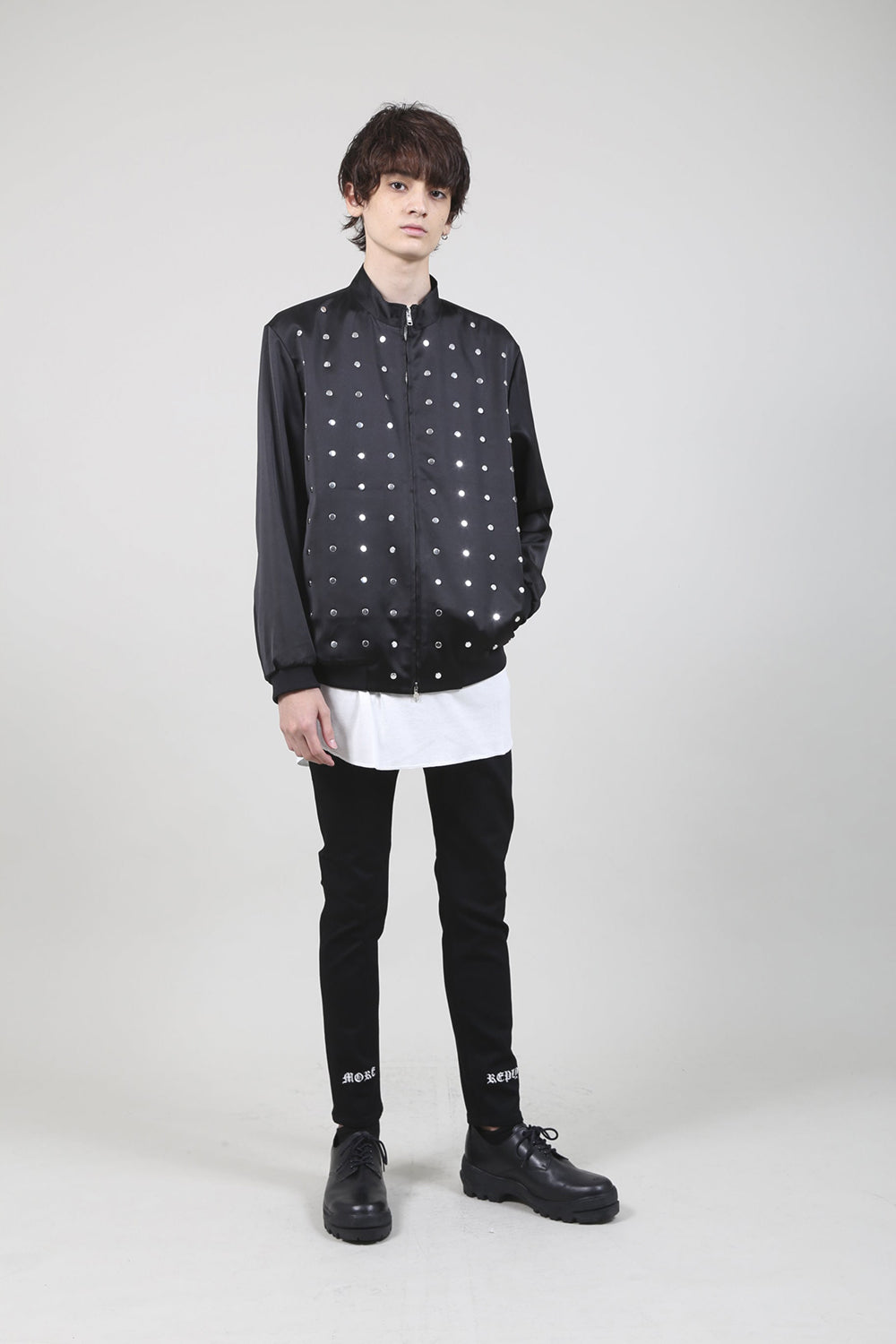 EX Fit Denim Logo Embroidery Leggings Pants