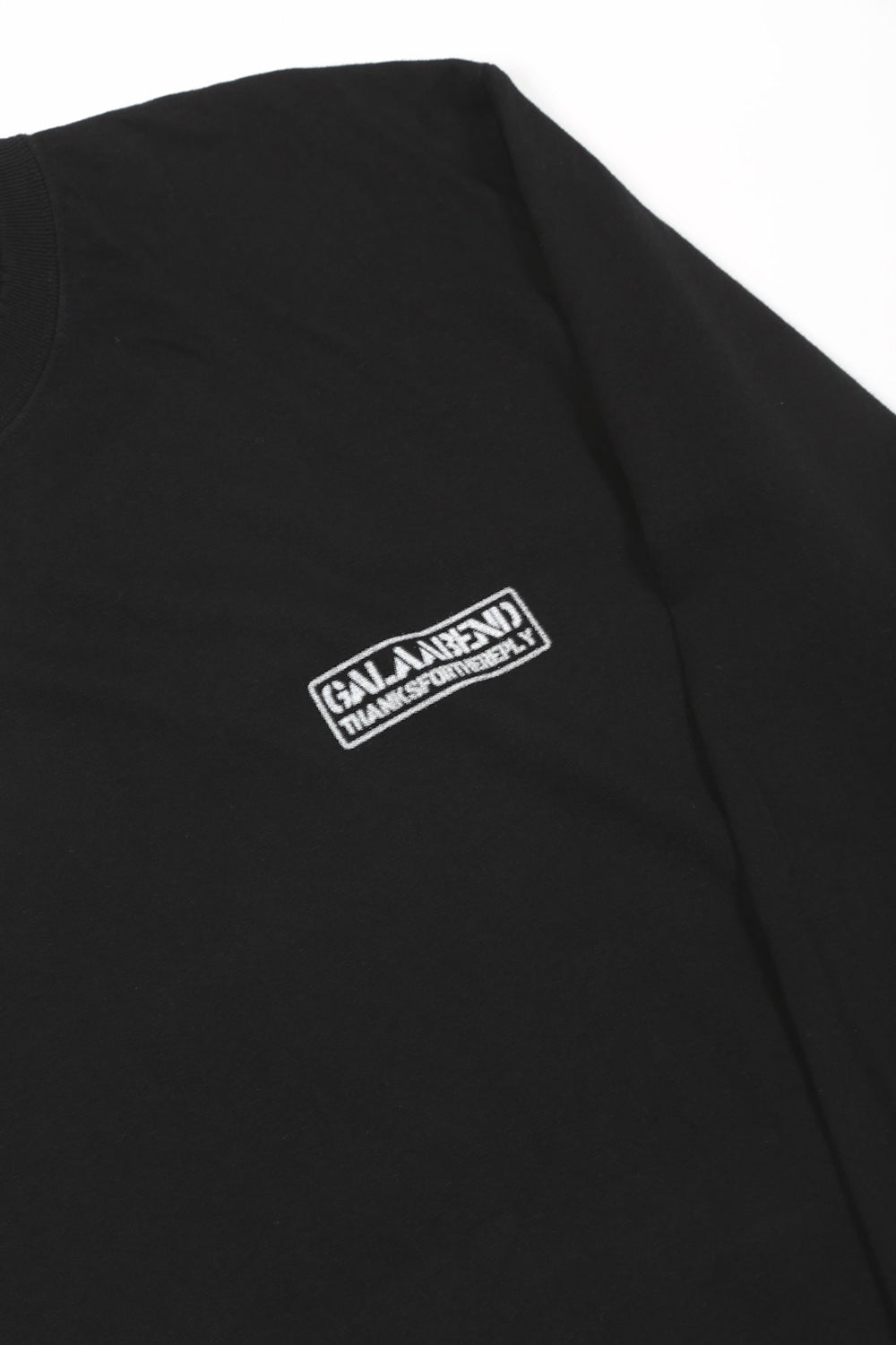 Heavy Weight Jersey Damage Long Sleeves T-shirt Black