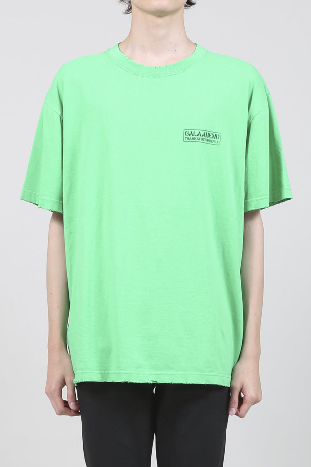 Heavy Weight Jersey Damage T-shirt Bright Green