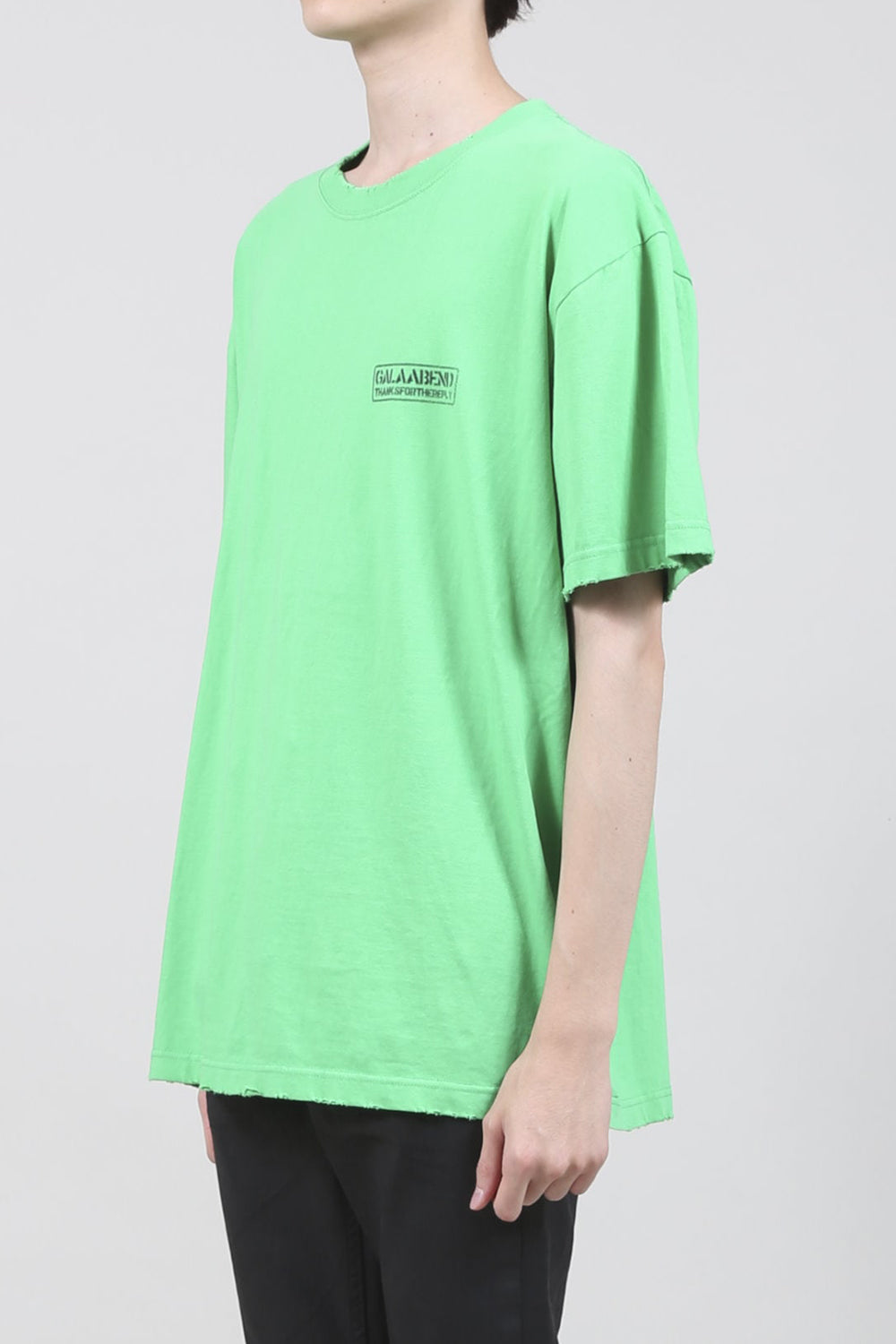 Heavy Weight Jersey Damage T-shirt Bright Green