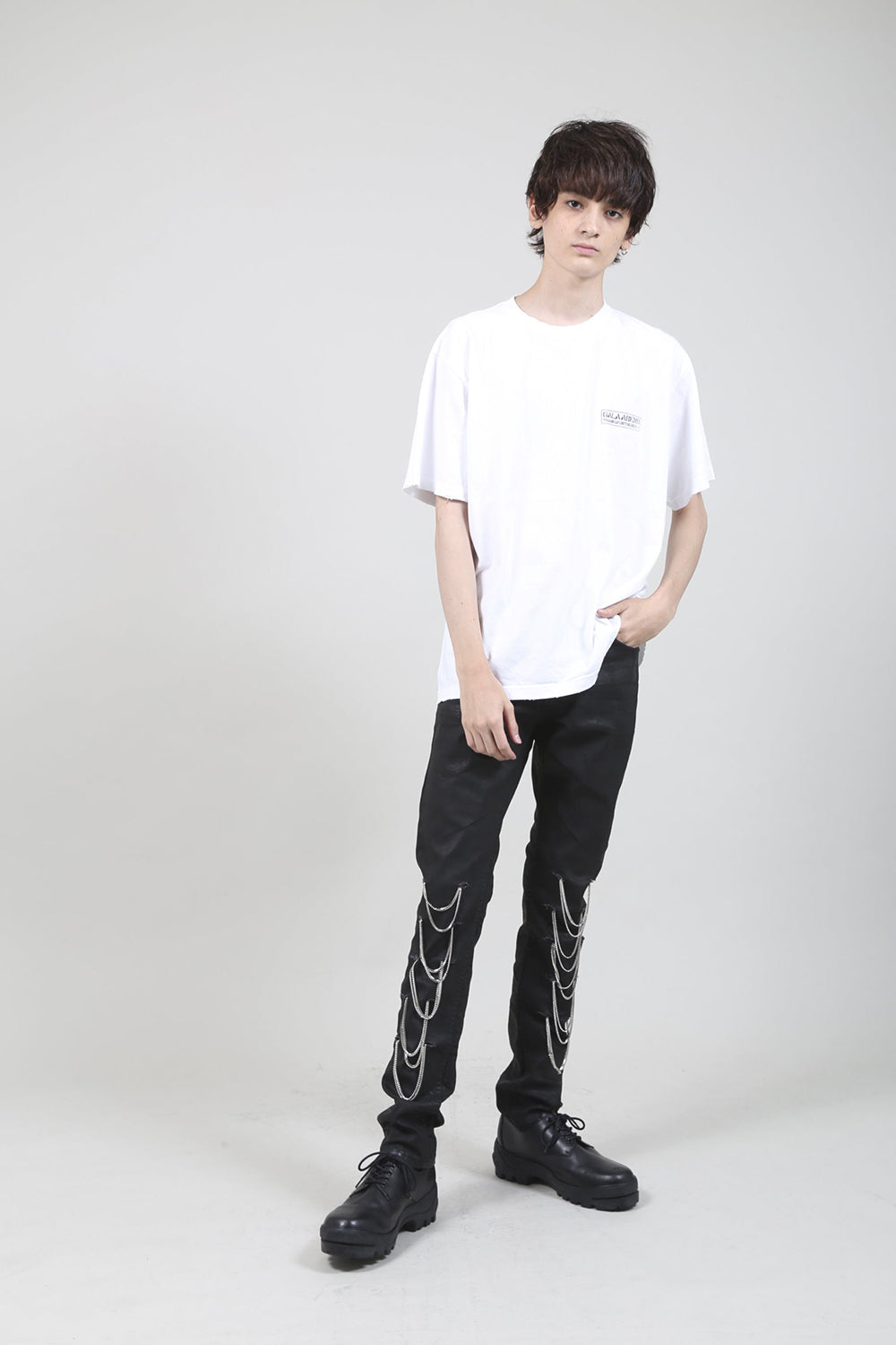 Heavy Weight Jersey Damage T-shirt White