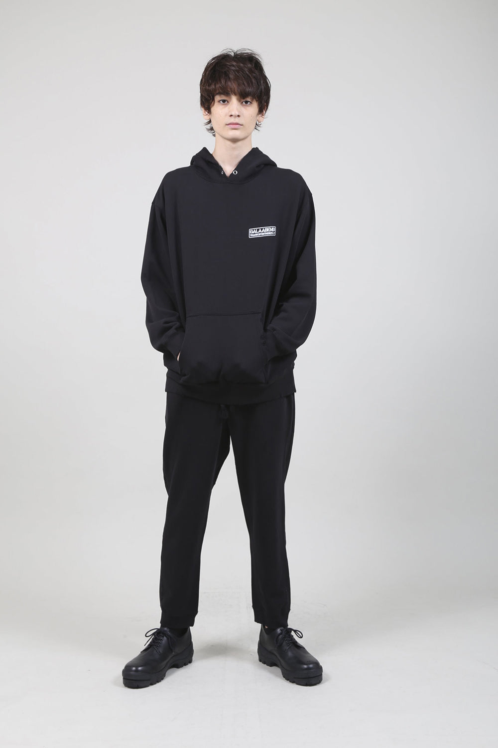 ミドル裏毛 ダメージ スウェット パンツ ブラック